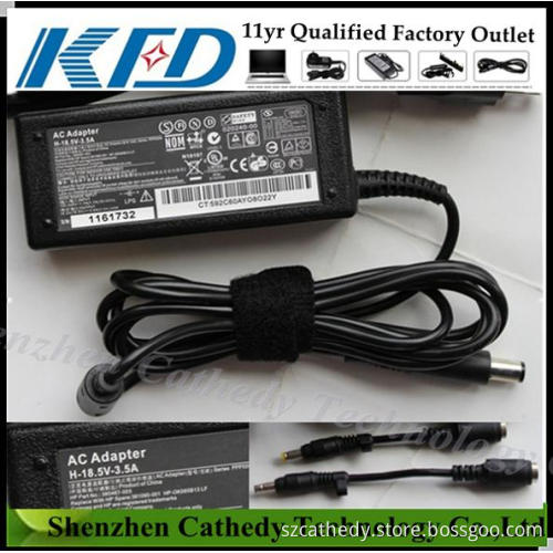 18.5V 3.5A 65W Laptop Charger for HP Pavilion DV5 DV7 DV4 AC Adapter, 7.4*5.0mm